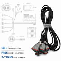 Kabel Fleksibel Industri Kustom OEM, Kabel Harness Konektor 64 Pin untuk Lengan Robot Mesin Pemrosesan CNC