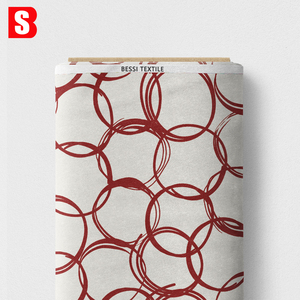 Tissu en coton imprimé numérique personnalisé Bessi New Trend, motifs géométriques, formes linéaires, imprimés pour robes et chemisiers pour femmes et enfants - Product Image 2