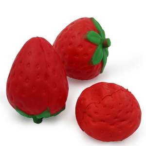 Unionpromo Mini balle anti-stress en PU à presser fraise personnalisée Jouet de marche éducatif pour les promotions - Product Image 4