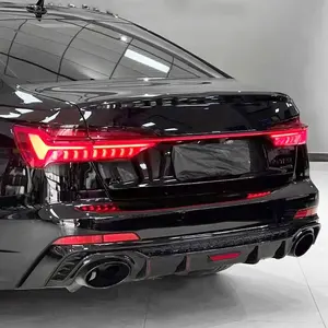 2019-2023 difusor traseiro RS6 para os acessórios de Audi A6 C8 elevam ao amortecedor RS6 traseiro com tubulação de cauda