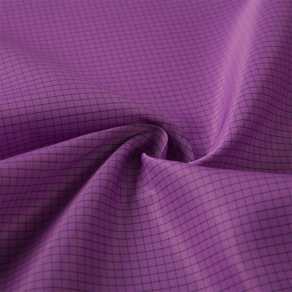 Anti-static and Dust-proof Functional Polyester Clothing Twill Fabric with 0.25 Check