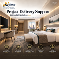 Solution de mobilier sur mesure pour suites d'hôtel : Chambre complète avec lit, canapé, kitchenette, salle à manger – Fournisseur FF&E unique mondial