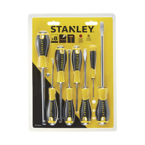 Stanley <b>Screwdriver</b> <b>Set</b> 8 Pieces Essential Tools For Household Repair - Product Image 1