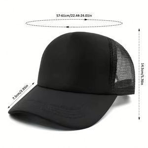 Gorra Trucker de Espuma Lisa al por Mayor, Gorras de Malla Transpirable de Color Sólido, Logotipo Personalizado, 30 Colores Disponibles - Product Image 3