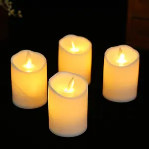 Velas com iluminação barata sem chama led, luz para pilar velas com chama elétrica led vela