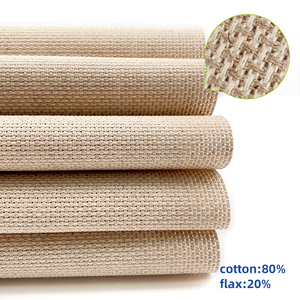 Tela de malla tejida de algodón y <span class=keywords><strong>lino</strong></span> 14CT <span class=keywords><strong>para</strong></span> bordado de punto de cruz, uso industrial, venta al por mayor, hecho a mano - Product Image 4