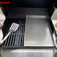 Poêle à griller Teppanyaki en acier inoxydable robuste pour la cuisson et le camping en plein air