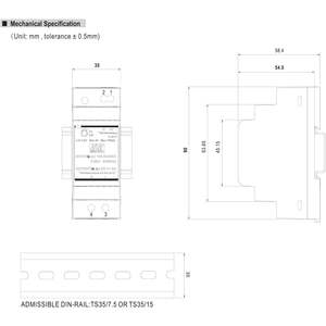 Fuente de Alimentación Meanwell para Riel DIN, 24V 1.5A 36W, Salida Única HDR-30-24 Industrial - Product Image 4