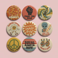 Épingles à bouton personnalisées avec logo personnalisé, métal, presse, 25 mm, 44 mm, 58 mm, épingles, badges