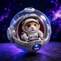 Hamster Astronaute en Peluche Designer, Peluche Douce Capsule Spatiale pour Enfants Passionnés d'Espace & Collection Sci-Fi