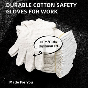 Gants de travail en coton texturé <span class=keywords><strong>SJS</strong></span> <span class=keywords><strong>SJS</strong></span>-CB, flexibles et durables, pour la construction, noirs, sans poudre, vente en gros d'usine - Product Image 2