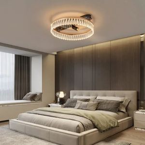 Nouveau Style Lustre Intelligent Pendentif Cristal Moderne Anneau Rond Led Plafonnier pour Chambre Salon - Product Image 5