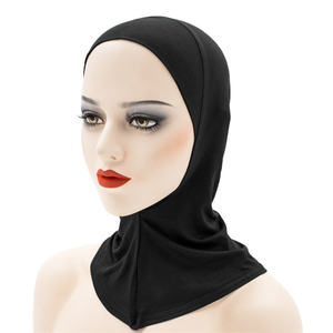 Hijab de algodón mercerizado para mujer, islámico Hijab suave, elástico, liso, interior - Product Image 1