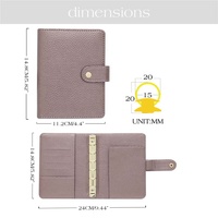 Planificateur budgétaire et organiseur d'argent en cuir format A7 avec spirale, ensemble stylo et journal, et enveloppes pour espèces