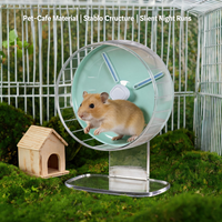 Grande Roue de Course Silencieuse en Acrylique Étanche pour Hamsters avec Support Silencieux
