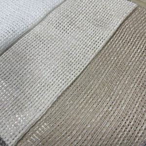 Tissu transparent de rideau ignifuge d'hôtel de style de tissage creux grossier et fou - Product Image 5
