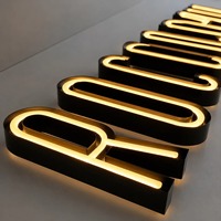 Enseignes extérieures pour entreprises : Logo personnalisé, enseigne lumineuse LED 3D rétroéclairée en acrylique pour salon de beauté et coiffure, logo mural