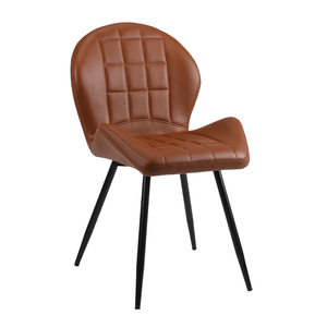Sillas de comedor de lujo modernas de PU de estilo nórdico, muebles de hogar y restaurante de cuero sintético para apartamentos y villas - Product Image 3