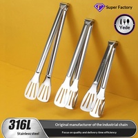 Pinces de service de buffet en acier inoxydable de qualité supérieure pour barbecue, salade, pâtisserie, viande, cuisine, grillades et outils de barbecue