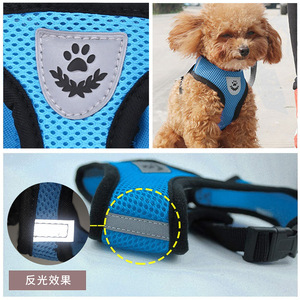Dog Harness Breathable Mesh <b>Chest</b> Strap <b>Small</b> Breed Pet Walking Gear - Product Image 4