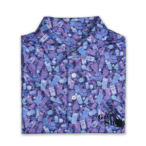 Nuevo diseño logo ropa de golf de lujo todo estampado spandex deportes hombres Golf Camiseta polo - Product Image 6