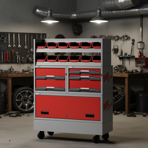 Armoire de rangement en plastique pour automobile 5006 E4 avec tiroirs et bacs pour usage en atelier - Product Image 3