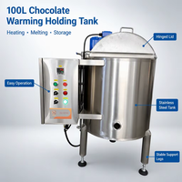 TUORONG Meilleur Prix Nouveau Cuve de Mélange et de Maintien au Chaud du Chocolat en Acier Inoxydable 100L avec Capacité pour Noix, Beurre et Chocolat