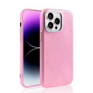 Étui de protection élégant en cuir texturé effet vague d'eau, <span class=keywords><strong>coque</strong></span> antichoc créative pour iPhone 17 16 Pro Max 15 14 13 (Direct Usine) - Product Image 5