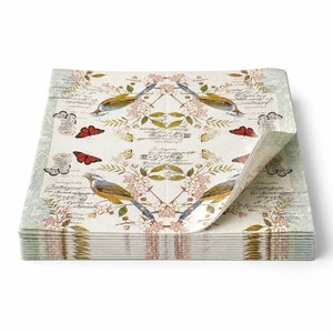 Serviettes de cocktail carrées jetables douces à 4 plis imprimées en pâte de bois vierge, 2 plis, pour fêtes - Product Image 2