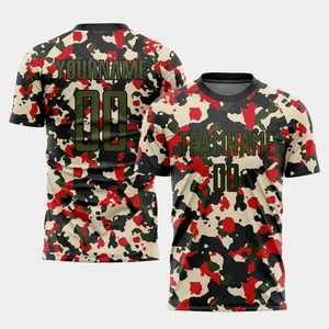 Camo impresión personalizada Logo camisetas de fútbol equipo desgaste barato deportes nuevo último fútbol uniformes de fútbol - Product Image 1