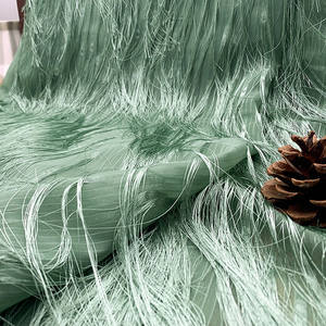 סופר ארוך גזור לחתוך בד שיפון שוליים מנוקדת שיער אביב/קיץ של נשים - Product Image 1