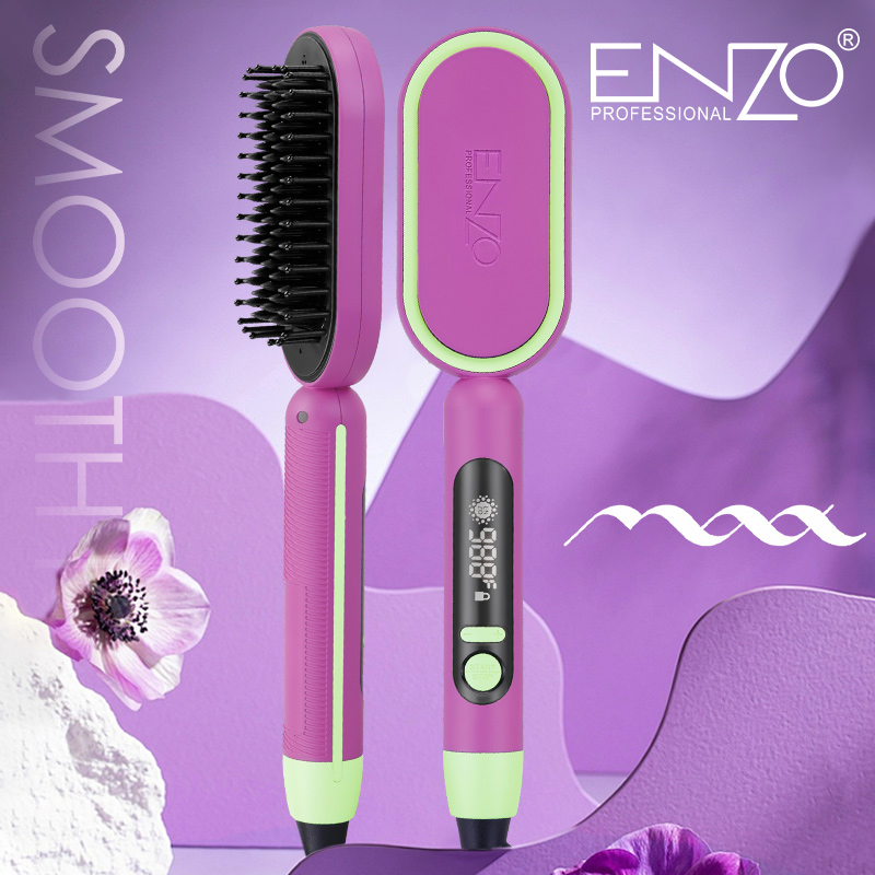 ENZO EN-4102 Max-1 Electric Hair Straightener Brush Comb