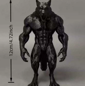 Kundenspezifisches OEM 3D-Gedrucktes Silikon Schwarzes Werwolf-Modell Kunsthandwerk Dekoration - Product Image 4