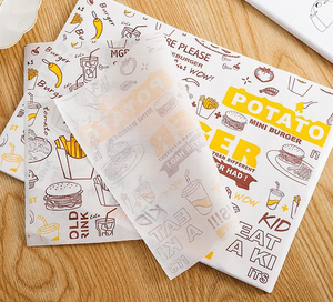 Papel de embalaje de <span class=keywords><strong>hamburguesa</strong></span> impreso en palo, a prueba de reasificación, isposable - Product Image 4