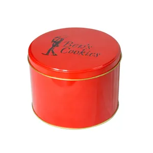 Cookie Tin Cans Empty Round Storage Tins Circle Biscuit Tin Container Metal Box