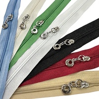 Tirette de fermeture éclair ronde œil-de-chat en métal argenté pour textiles de maison, sacs, trousses de maquillage, accessoires de bijouterie et quincaillerie de bagages