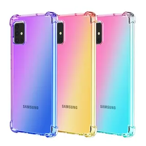 Funda Galaxy A13 5g telefon kılıfı iki renk degrade silikon kız A33 4G A23 A12 Para Celular samsung A13 kapak kılıf