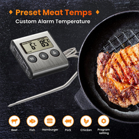 Termómetro Digital Inteligente Minimalista para Horno, con Alarma de Temperatura y Temporizador, Certificado CE/FCC, para Cocina, Barbacoa y Freír