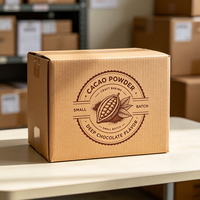 Boîte personnalisée esthétique imprimée numériquement pour poudre de cacao, qualité supérieure, production 72H, carton d'expédition en papier ondulé imperméable