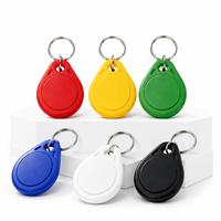 Porte-clés RFID intelligent avec puce 13,56 MHz, logo personnalisé, en ABS, mini-étiquette, contrôle d'accès