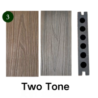 Planches de terrasse en composite bicolores pour l'extérieur, résistantes aux UV pour balcon et jardin