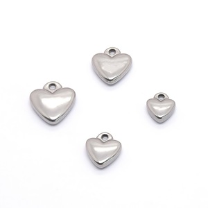 จี้รูปหัวใจสแตนเลสขนาดกลางขัดเงาสำหรับทำเครื่องประดับ DIY - Product Image 5
