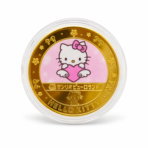 Moneda de Gato con Lazo Rosa 2026, Cinco Poses de Amigas Bonitas, Hierro Bañado en Oro con Estuche - Product Image 6