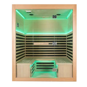 Sauna de Vapor Seco y Húmedo de Cedro Rojo Personalizable para Interiores y Exteriores con Panel de Control Computarizado, Logotipo y Empaque Personalizados - Product Image 3