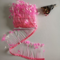 Vente en gros Mélange de couleurs Turquie Stripped Plume Fringe Plate Feather Trim pour Samba Dress Party Dance Clothes Accessory Decoration