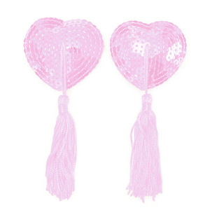 Sexy Sequin Tassel <strong>Nipple</strong> Covers Reusable <strong>Nipple</strong> Stickers Heart <strong>Shape</strong> Boob Tape - Product Image 4