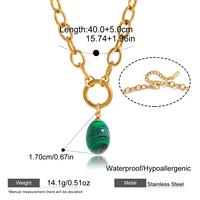 Collar de Bambú con Ojo de Tigre de Piedra Natural, Accesorio de Lujo Ligero, No se Desvanece, Joyería de Verano de Alta Gama en Acero Inoxidable