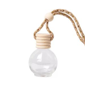 8ML Hanging Air Freshener Essential Oil Perfume Car Diffuser <b>Bottle</b> <b>With</b> Black Wood Cap - Product Image 3