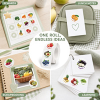 Étiquettes personnalisées pour fruits et légumes, écologiques, imperméables, autocollants éducatifs pour enfants, étiquettes rondes pour bonbons et produits de boulangerie