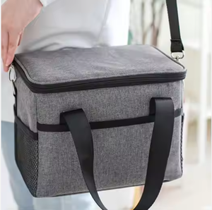 Sac isotherme pour déjeuner en tissu Oxford doux, sac de pique-nique thermique isolé avec bandoulière réglable - Product Image 3